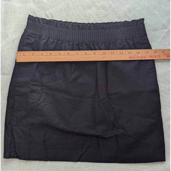 J.Crew Skirt Women 2 Black Elastic Waist Pocket - Picture 6 of 7